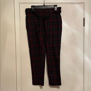 Jules & Leopold Red and Black Plaid Cropped Pants
